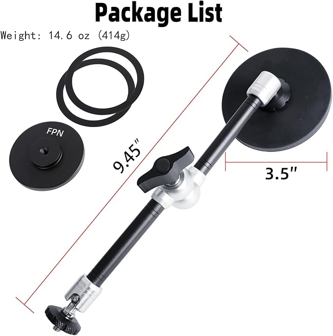 Dual Magnetic Phone Holder for Magsafe, Heavy Duty Phone Mount with 10" Long Magic Arm for Gym/Truck/Tractor/Forklift/Boat, Compatible with iPhone 16 15 14 13 12 Series, Magsafe Cases