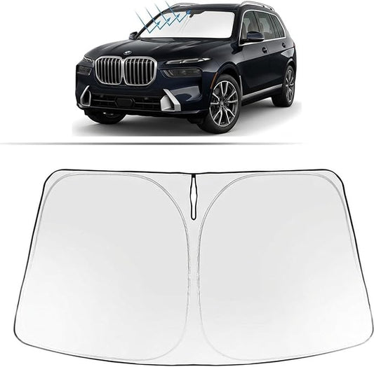 Proadsy Windshield Sun Shade for BMW X7 2019-2026 Foldable Front Sunshade Protector Sun Visor Blocks UV Rays Keep Car Cooler Accessories
