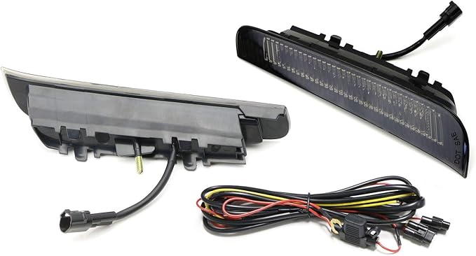 iJDMTOY JDM Style Exact Fit Xenon White LED Daytime Running Light Kit Compatible With 2017-2021 LCI Subaru BRZ, Smoked Lens