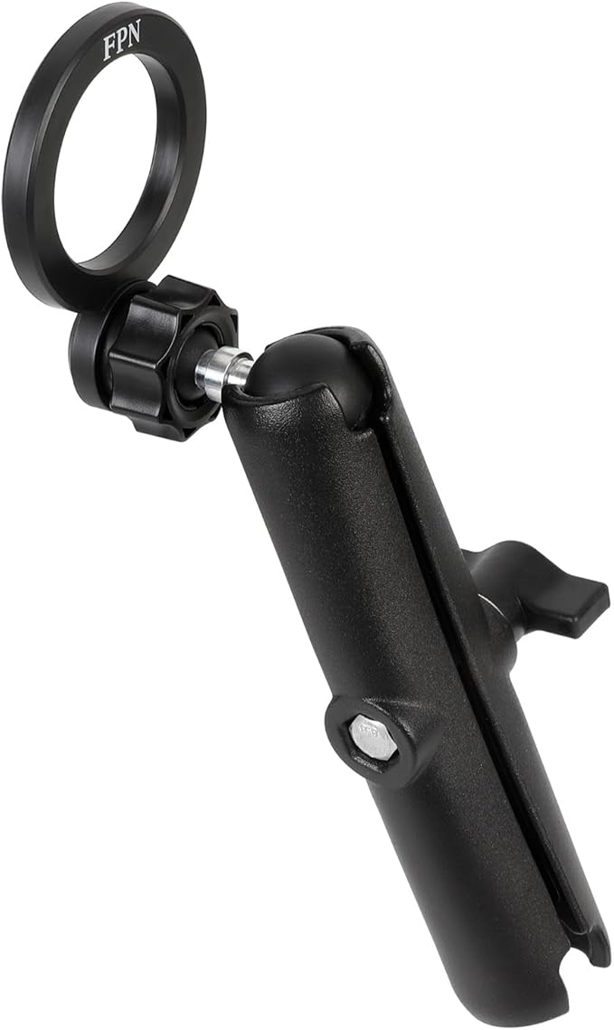 Magnetic Phone Holder Base for RAM Mounts, 1" (25mm) Ball Mount for Magsafe- Long Aluminum B Size Double Socket Arm, Compatible with iPhone 17/16/15/14/13/12 Series