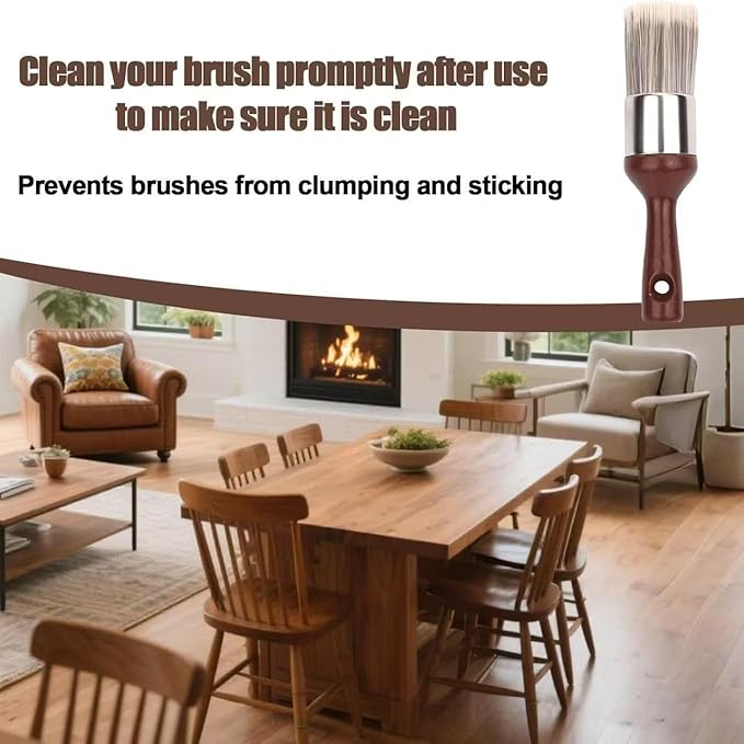 2pcs Furniture Salve Brush, Soft Bristles & Ergonomic Handle Leather and Wood Cleaner Brush Wax Cream Applicator Tool for Car Interiors & Home Cleaning Repair Maintenance