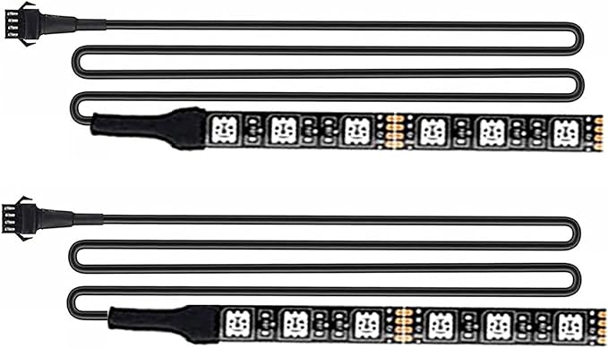 2Pcs 6LEDs Motorcycle LED Light Strips- RGB Multi-Color Accent Glow Neon Ground Effect Lights lamp for Motorcycle led Light Kits,ATV Car Golf cart LED Underglow Strip Lights