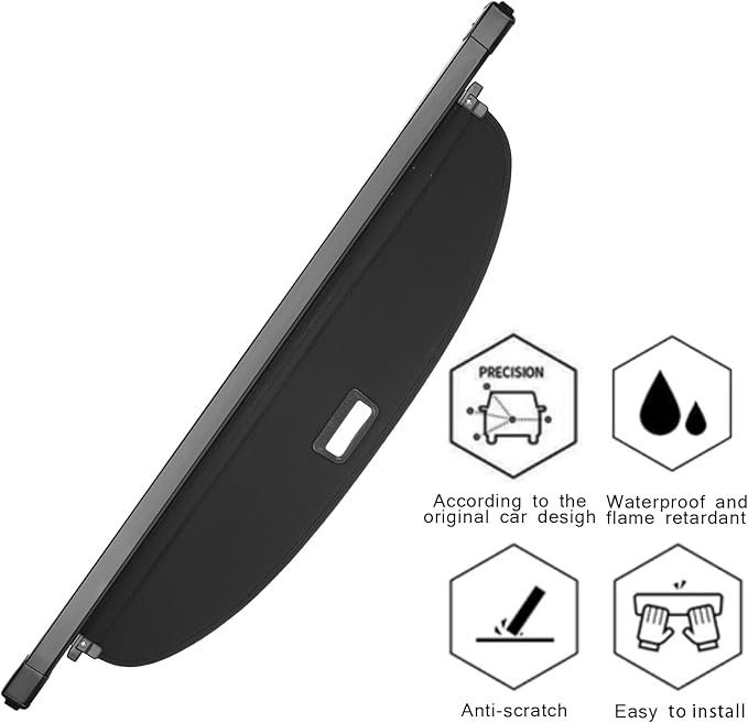 Cargo Cover Retractable Fit for Nissan Rogue S SV SL Platinum 2021 2022 2023 2024 2025 2026 Accessories,Rear Security Trunk Cover (Not Fit for Rogue Select and Rogue Sport)
