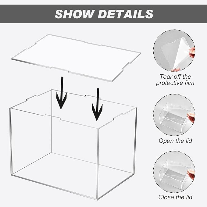 Taiyin 8 Pcs Mini Helmet Display Case, Acrylic Clear Mini Football/ Helmet Display Box Plastic Mini Helmet Protection Holder for Collecting Sports Memorabilia Toy 5 x 5 x 7''