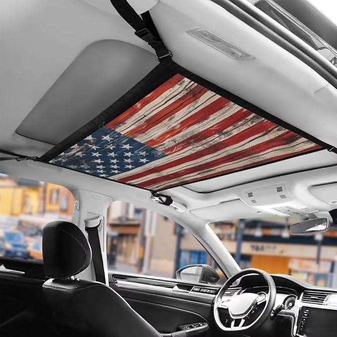 American Flag Car Roof Storage Bag Car Storage Bag Organizer All Car Storage Organizers Vehicle Passenger Seat Organization and Storage for Travel