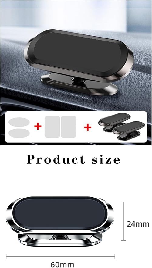 Car Phone Holder 2pcs, Magnetic Car Phone Holder, 360° Rotation Capable, Suitable for General Smartphones