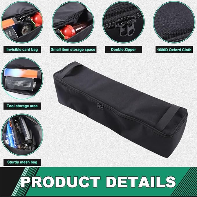 Under Seat Organizer for Hummer EV Accessories Backseat Rear Hidden Under Seat Storage Bags Portable Waterproof Foldable Storage Tool with Handle for Hummer EV SUV Pickup 2024 2025 2026