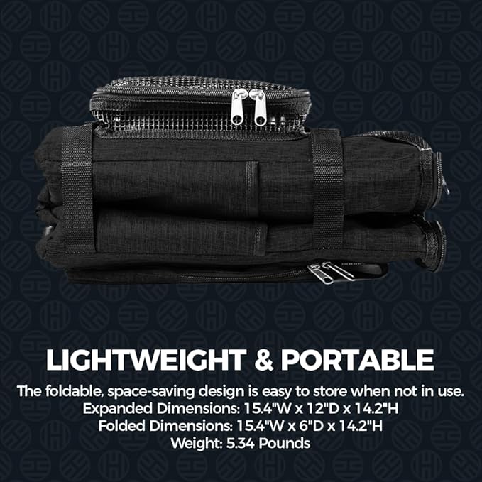 Halo 28L Hybrid Cooler & Warmer Bag | Electric Travel Cooler, Collapsible for Easy Storage, Keep Drinks Cold & Food Warm, Ice Free Cooling, Includes Shoulder Strap, DC Power Cord & AC Adapter
