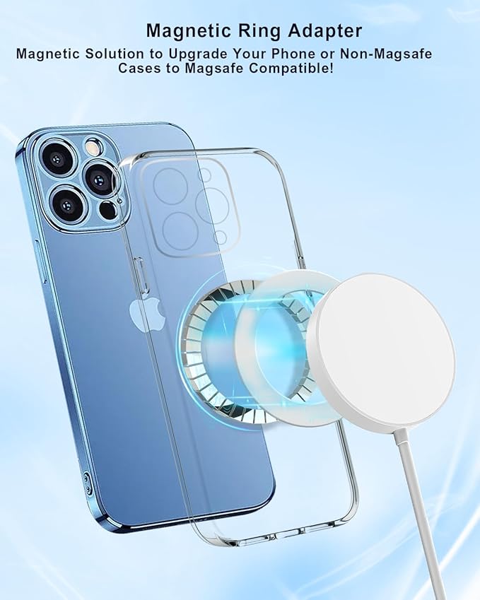 Magnetic Adapter Rings,Compatible with Kindle Pop Socket Magnetic,for Magsafe Accessories & Wireless Charging for iPhone 17/Air/16/15/14/13/12 Mini Plus Pro Max/Pixel 8/ S24 Ultra/ S23