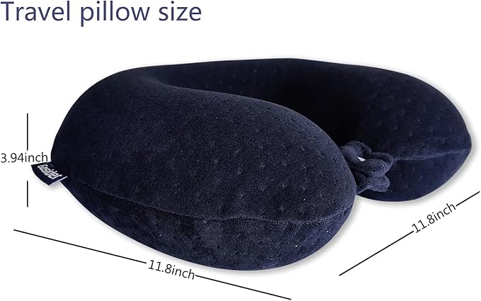 Memory Foam Travel Pillow, Comfortable Travel Neck Pillow U Shape, Support Neck and Head to Relieve Fatigue, Portable Neck Pillow Suitable for Planes, Trains, Self-Driving Cars