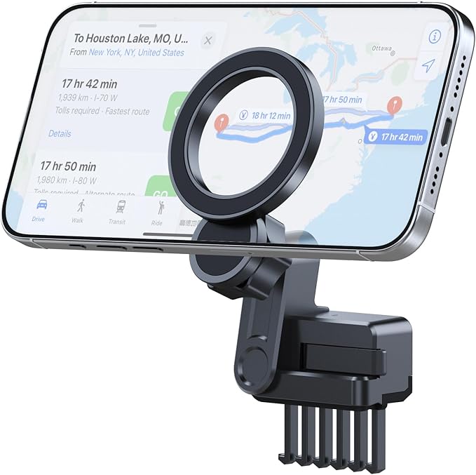 Phone Mount Designed for Tesla Model 3 Model Y, Magnetic Phone Holder Compatible with MagSafe for iPhone 16 Pro Max Plus 15 14 13 12 Mini and All Other Phone with Steel-Rimmed Cases