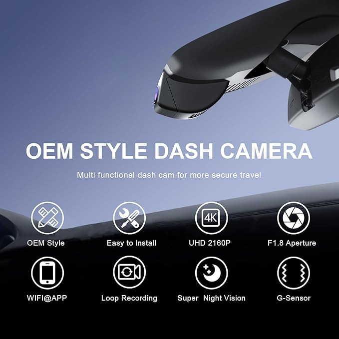 Mangoal 4K Dash Cam Custom fit for Mazda CX-50 2023 2024(Model A), UHD 2160P Video, Free App & WiFi, 64GB Card