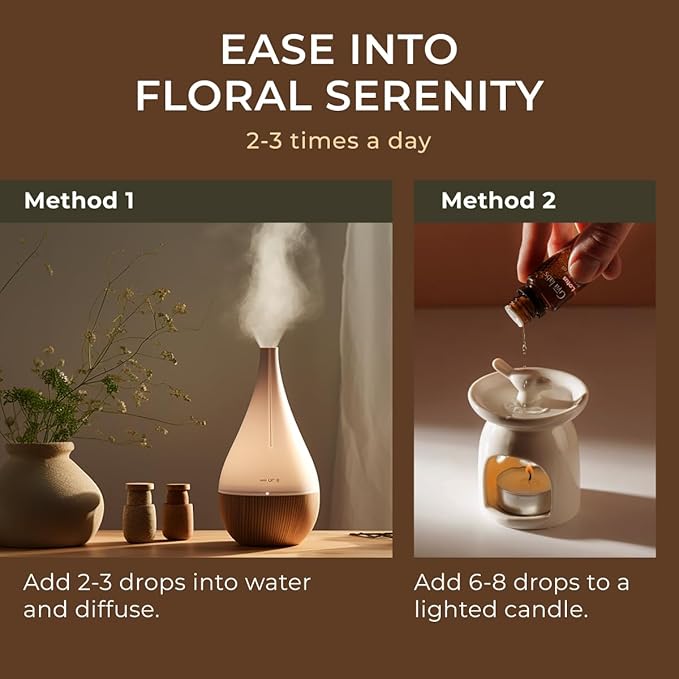 100% Pure Lotus Essential Oil - 0.34 Fl Oz - Lotus Oil for Hair, Skin, Diffuser, Aromatherapy & DIY Candle Making Scent