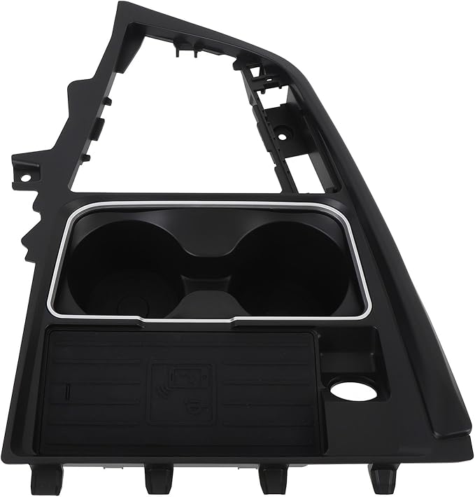 15W Car Wireless Charger Center Console Fast Charge Pad Fit for 3 Series F30 F31 F35 2013 to 2019 Cup Holder Phone Tray Rugged ABS Charging Dock Replacement Interior Accessory