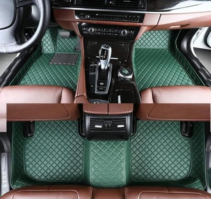 Custome Car Mats Accessories All Weather Floor mats Compatible with Automotive Floor Mats Passenger car mats (Green)