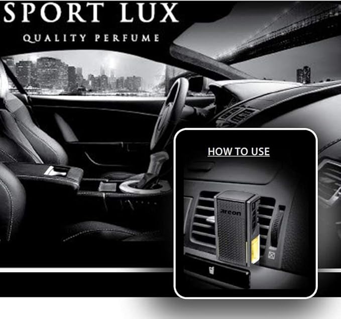 AREON ARP05 Car Perfume Luxury and Elegant 0.27 oz Car Air Freshener Vent Clip, Oxygen Scent
