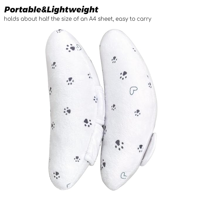 Adjustable Baby Head Neck Support Pillow for Car Seat and Stroller - Soft and Lightweight Cushion for Travel and Daily Use, with Cute Cat Paw Print Pattern Baby Travel Pillow