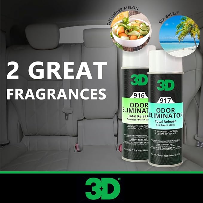 3D Odor Eliminator Total Release Fogger, Powerful Air Freshener and Odor Control, Aerosol Bomb Neutralizes Unwanted Smells in Home Office RV, Cucumber Melon Scent, 5 oz