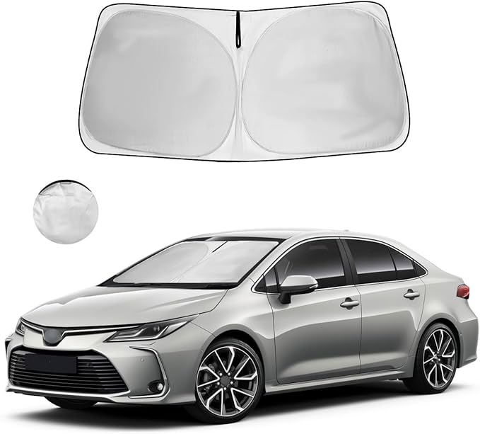 Windshield Sun Shade for 2009-2014 Toyota Corolla UV Ray & Heat Blocking Foldable Windshield Sunshade for Toyota Corolla Accessories Front Sun Visor Protector