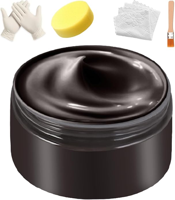 Leather Recoloring Balm, Leather & Vinyl Color Restorer Conditioner – Repairs Faded & Scratched Leather Color
