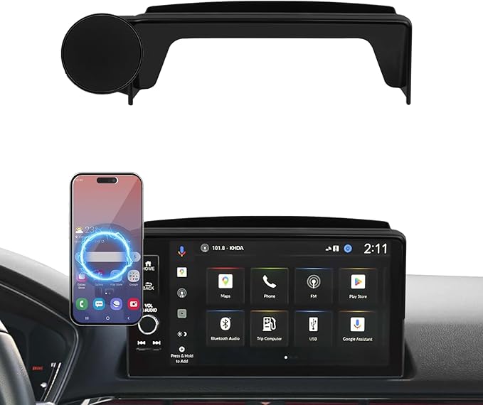 Car Phone Holder for 2022-2025 Honda Civic Accessories 7/9-inch Screen Fixed Clip, Magnet Cell Phone Mount Compatible with MagSafe, Hand-Free 360° Rotation Phone Automobile Cradles Not Affect Air Vent