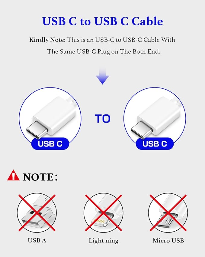 25W Type C Charger Fast Charging 10 ft, USB C Charger Block & Android Phone Chargers Cord 10 Foot for Galaxy S25 Ultra/S25/S25+/S24 Ultra/S24/S24+/S23/S22 Ultra-White