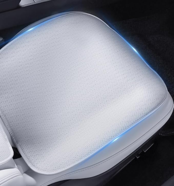 Front Car Seat Covers for Tesla Model Y Model S Model X Model 3 2017-2026 Breathable Interior Seat Cushion Protector All Season Protection (Without Logo)