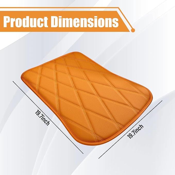 Car Seat Cushion, Comfortable Sciatica & Lower Back Pain Relief Vehicle Driver Seat Pillow, Auto Interior Chair Protector, Universal for SUV Automobile Truck (Orange)