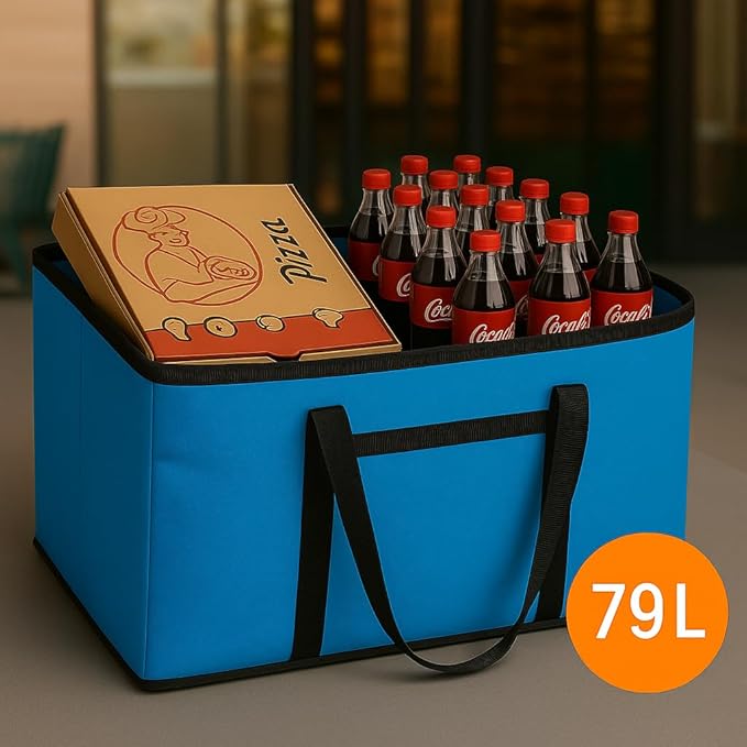 XXXL Insulated Food Delivery Bag Cooler Bags Keep Food Warm Catering Therma for doordash Catering Cooler Bags Keep Food Warm Catering Therma Catering Shopper hot Blue Blue…