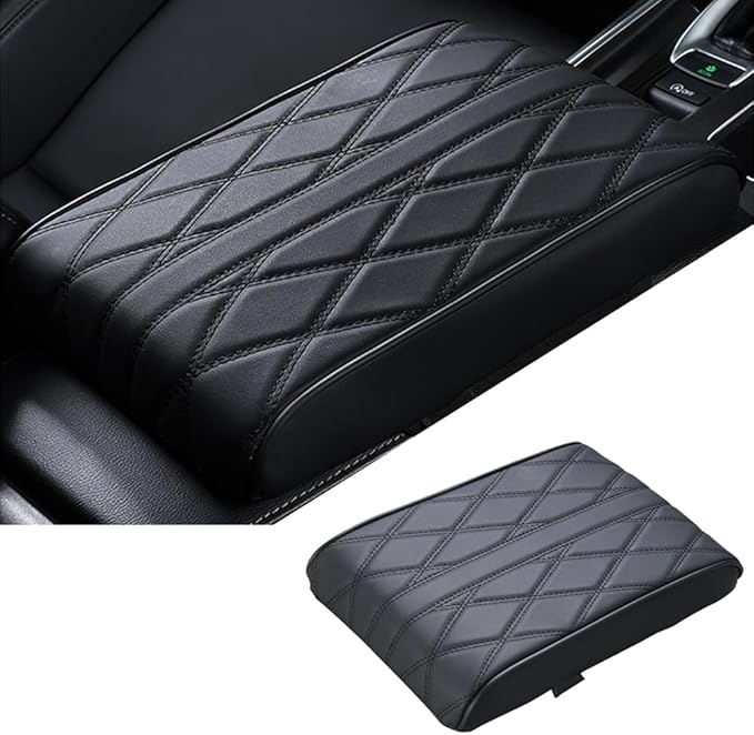 Car Center Console Cover for Range Rover Velar 2018–2025 2026 L560, Car Armrest Cover Center Console Pad Armrest Cushion Armrest Box Pad Interior Auto Accessories Anti-Slip,A-Black-32 * 17cm