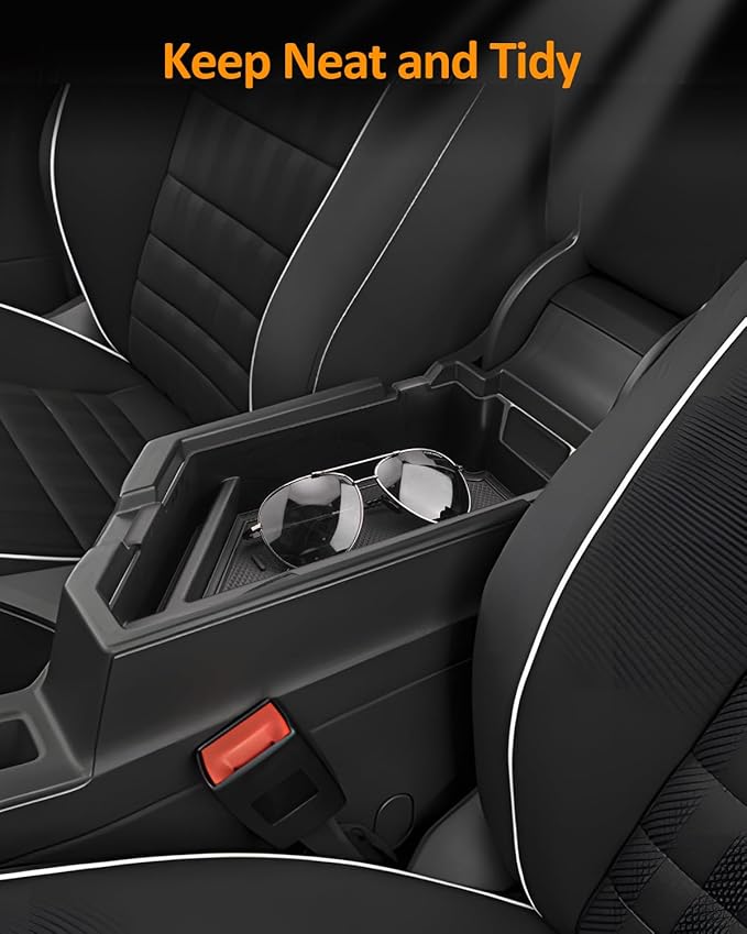 CDEFG for Volkswagen Jetta 2020-2025 2026 Center Console Organizer Tray for Jetta 2020 2021 2022 2023 2024 2025 Accessories Armrest Storage Box Insert Tray for VW Jetta Arm Rest Middle Organizer