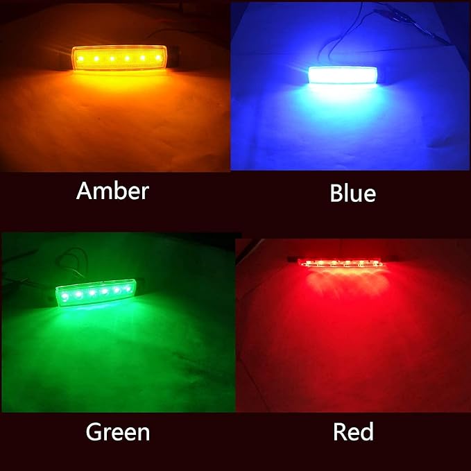 10Pcs LED Rock Lights Waterproof 3.8" Amber Underglow Kit, Fender Wheel Well, Car Exterior Side Marker for Wrangler, Snowmobile, Truck, Golf Cart, RV, SUV, Offroad