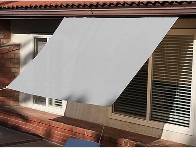 Alion Home Sun Shade Privacy Panel with Grommets and Hems on 4 Sides for Patio, Awning, Window, Pergola or Gazebo - Smoke Tan(10' w x 8' H)
