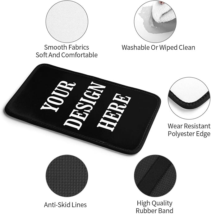 Custom Car Armrest Cushion Add Your Text Image Photo Logo Custom Personalise Auto Center Console Armrest Pad Cushion Universal Deco Pad Center Console Cover for Car Seat Handrail Box