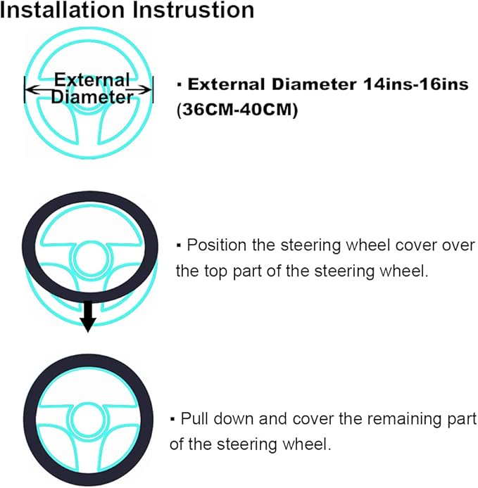 Furry Wool Sheepskin car Steering Wheel Cover for Girls Women Universal car 14 1/2-15 1/2inchs (Lemon Yellow)