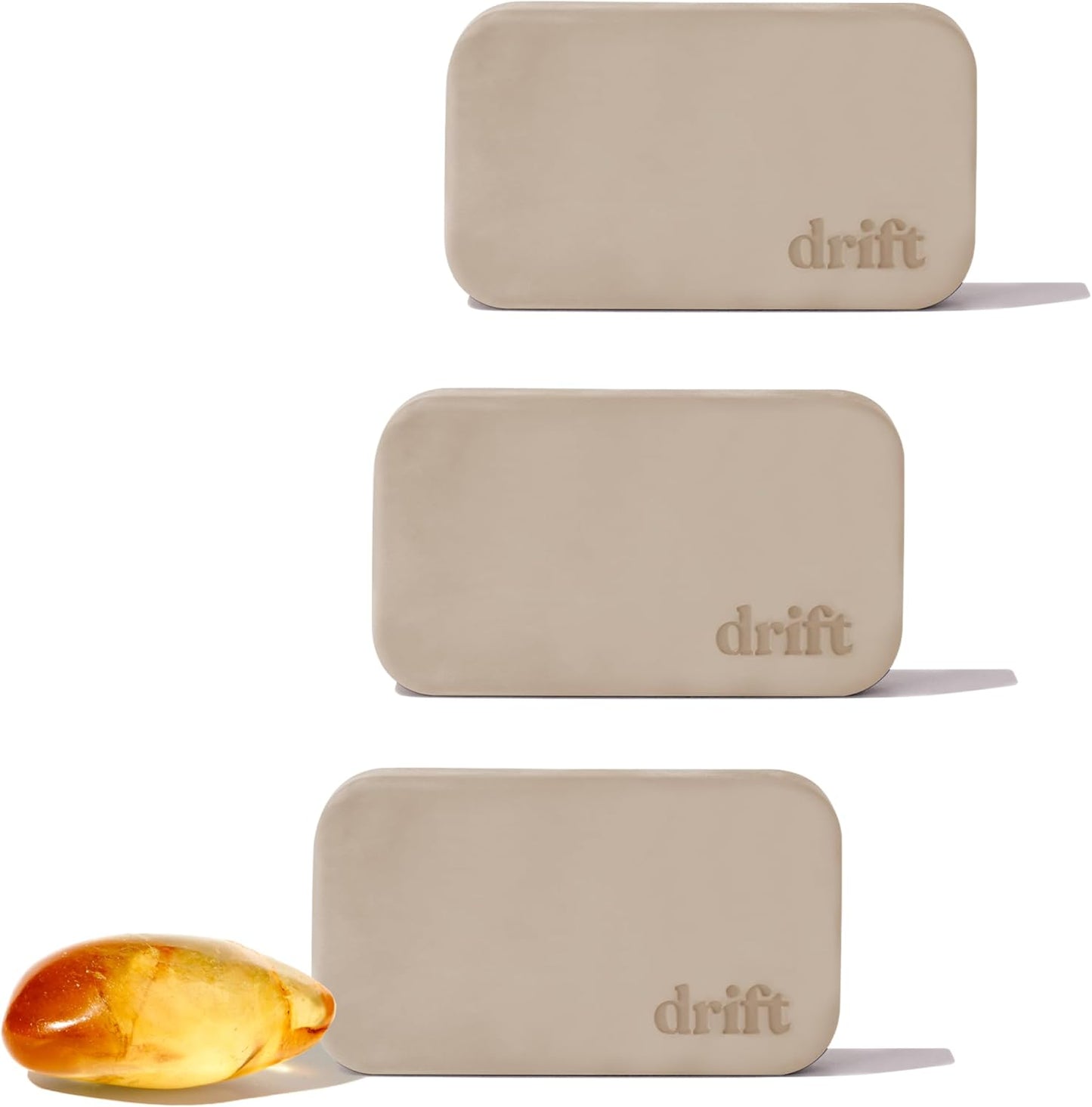 Drift Car Air Freshener - Stone Air Freshener - Car Odor Eliminator - Amber Scent Refill - Pack of 3 - NO CLIP INCLUDED