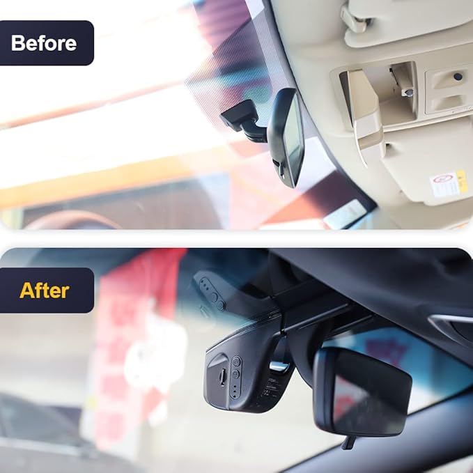 Fitcamx 4K Dash Cam, Universal Fit (Powered from OBD or Fuse Box), No Rearview Mirror Cover, UHD 2160P Video, Built-in WiFi & APP, Loop Recording, Collision Detection, Easy to Install, 64GB Card