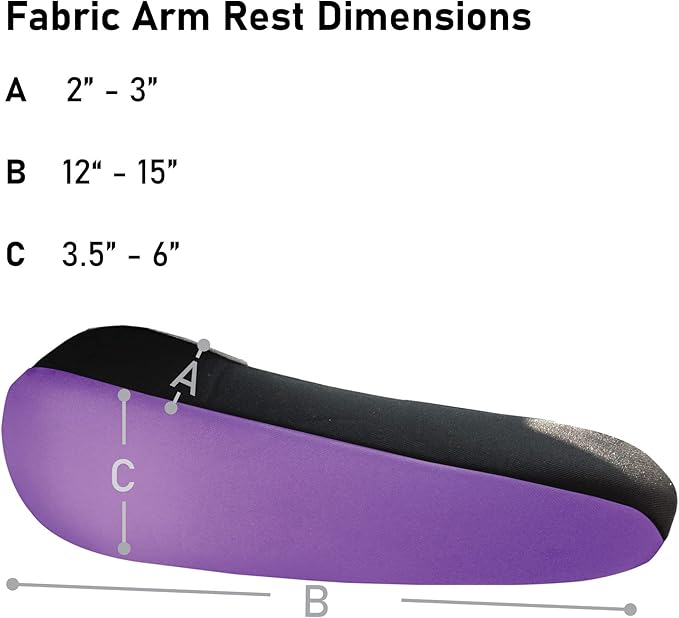 FH Group Flat Cloth Fabric Purple Armrest Cover Semi-Universal Fit, One Pair Purple