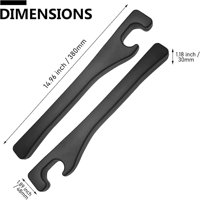 Black 2 PCS Car Seat Gap Filler, Car Seat Catcher Space Filler Between Car Seat and Console, Universal Car Accessories Auto Seat Gap Filler (Normal)