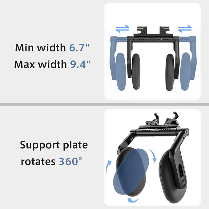 Car Headrest Pillow, 4-Way Adjustable Car Headrest,Thickened Memory Foam Road Pal Headrest, Neck Support Pillow, U- Shaped Design, Travel Car Sleeping,Suitable for Kids and Adults
