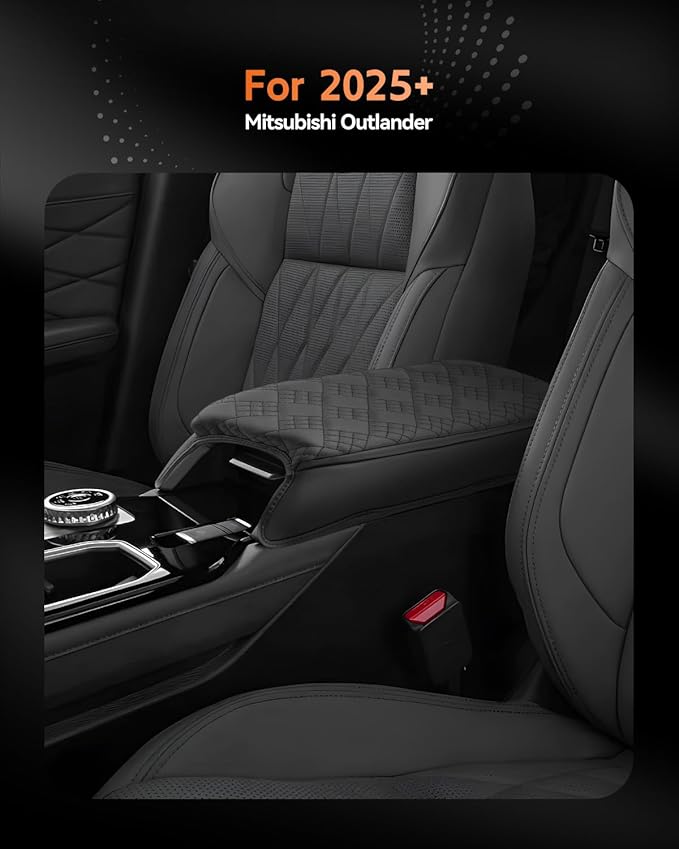 CDEFG for 2025 2026 Mitsubishi Outlander Center Console Cover Armrest Box Cover for Outlander Accessories Console Arm Rest Protector - FIT Fuel-Powered Model Thickened