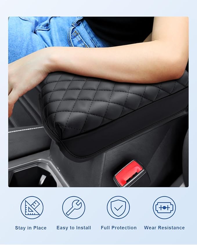 CDEFG for Volkswagen Atlas Cross Sport 2024 2025 2026 Center Console Cover for 2024 2025 2026 VW Atlas Accessories Armrest Cover Middle Console Pad Arm Rest Lid Cushion