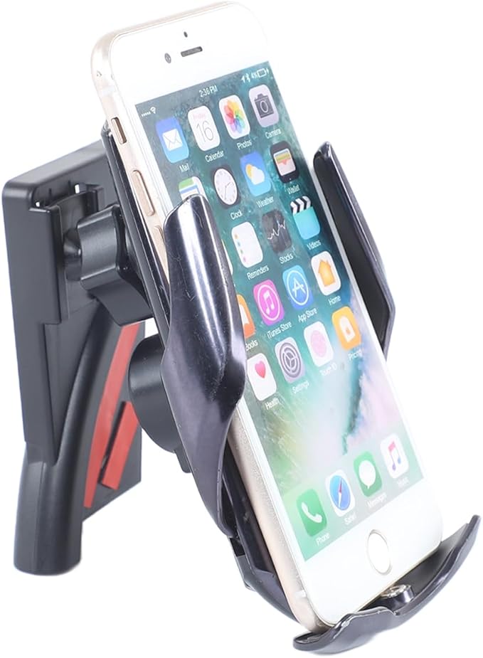 Phone Holder Compatible with Cadillac Escalade 2021-2025,360° Rotation Adjustable Center Console Navigation Screen Cell Phone Holder Fit for Most Smartphones (D)