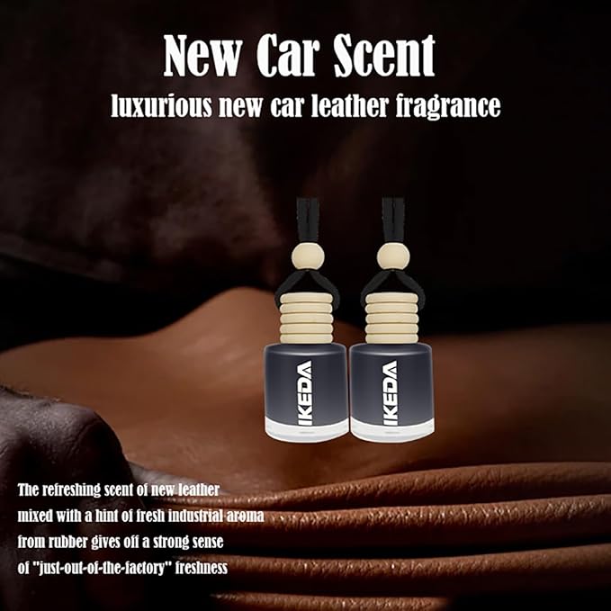 Car Air Freshener | 4ml Automotive Scents | 45-Days Long Lasting Fragrance | Automobile Hanging Diffuser Bottles | Remove Auto Odor | Fresh Air for Deodorizer (6pcs New Car)