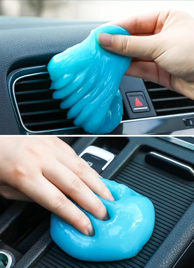 Generic Car Cleaning Gel Universal Detailing Kit Automotive Dust Car Crevice Cleaner Slime Auto Air Vent Interior Detail Removal for Car Putty Cleaning Keyboard Cleaner Car Accessories (Blue)