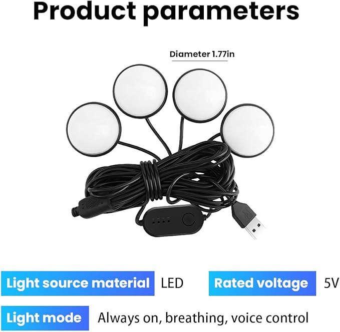 BESULEN Car Interior LED Lights, Automotive Ambient Neon Light Kit with USB Port, Car Accessories, Gifts for Men and Women, 4 in 1 Decoration Lights for Car, Garden, Home, Party