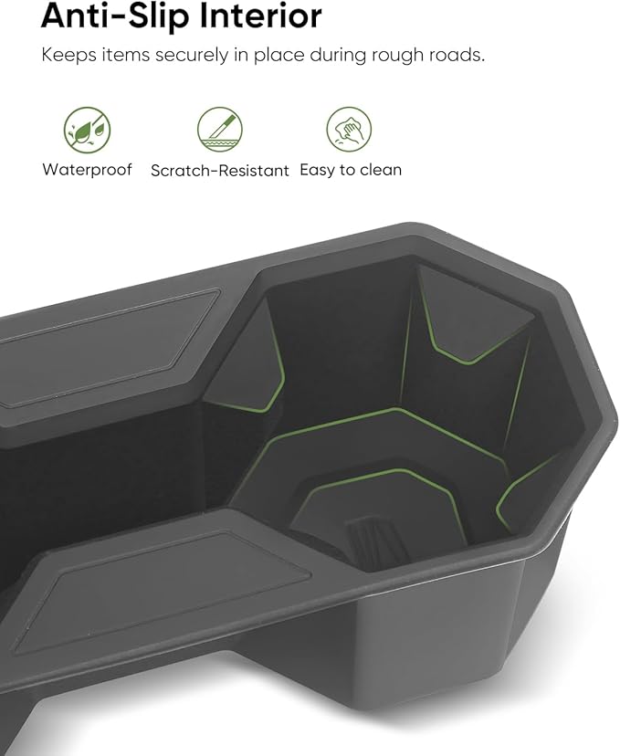 Tesla Cybertruck Cup Holder - Dual Compartment Silicone Insert for 2024-2025 Cybertruck, Anti-Slip & Spill-Proof, Custom Fit for Secure Drink Placement, Durable & Easy to Clean Interior Organizer
