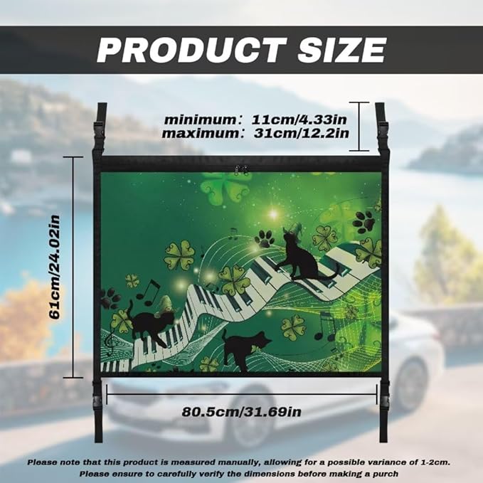Black Cat Piano Keys Car Roof Storage Bag Car Seat Organizer Roof Storage Premium Car Seat Organizer One Size Inner Car Accessories