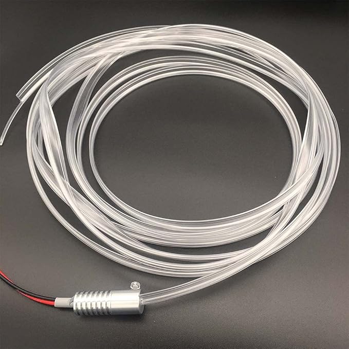 2mm 5meters Car Home LED Ambient Plastic Optic Fiber Light Source Kit Tool Free (12V,Purple)