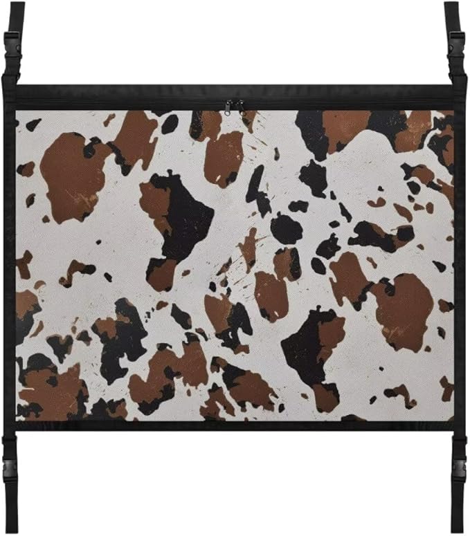 Black Brown Spot Car Roof Storage Bag Car Seat Back Hanging Bag Multi-Purpose Car Bag Storage Box Organizer Pouch Pocket Inner Car Accessories Compatible with Most Vehicles